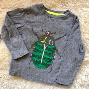 Boden Textured Creature T-Shirt | Grey Marl Beetle